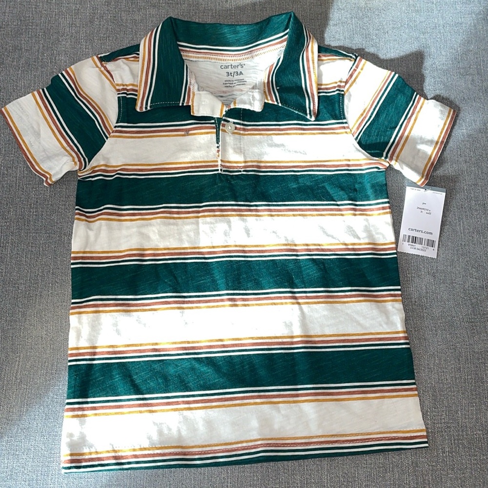 Carter’s Toddler Short Sleeve Striped Polo
